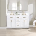 thumbnail image 2 of Pemberly Row Wood Vanity in White w/ Grain White Composite Stone Top no Mirror, 2 of 14