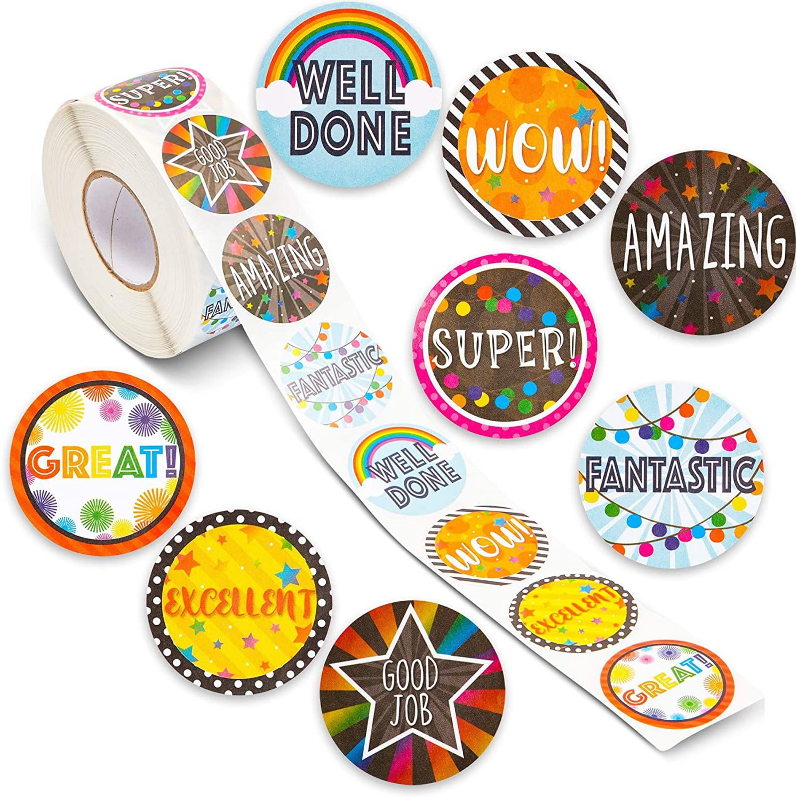 300 Scented Mixed Motivational Teacher School Children Reward Stickers Pack Kids 