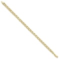 thumbnail image 2 of Auriga Fine Jewelry 10K Yellow Gold 4.5mm Hollow Double Link Charm Bracelet 8" for Women, 2 of 5