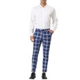 thumbnail image 2 of INSPIRE CHIC Men's Plaid Dress Pants Classic Slim Fit Chino Business Trousers, 2 of 6