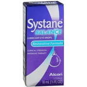 Alcon Systane Balance Lubricant Eye Drops, 0.33 fl oz (4 Pack) (Bundle)