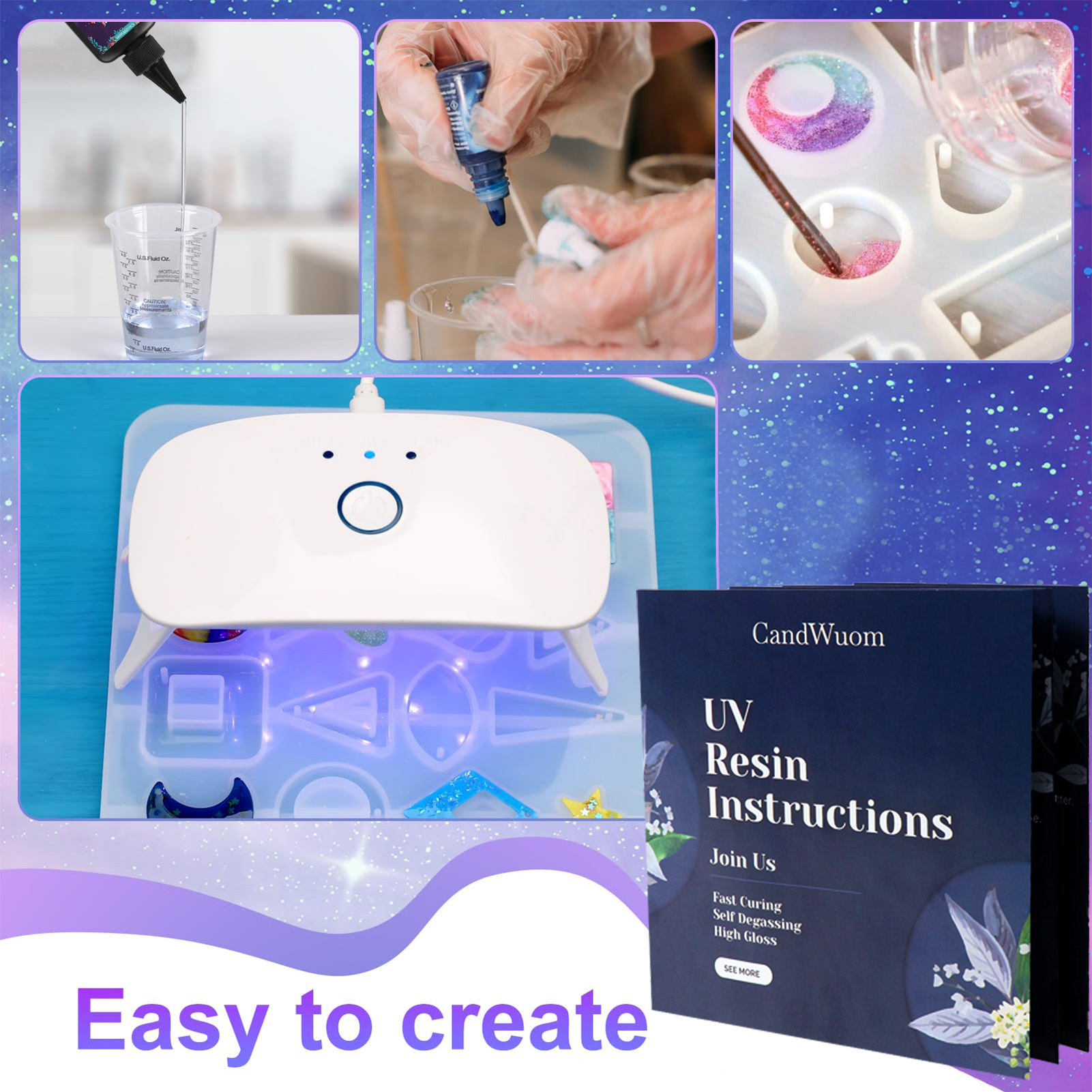 CandWuom UV Resin Jewelry Making Kit photo 3
