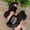 Black, variant on Eltusu Women Wedge Slide Sandals, Open Toe Outdoor No Slip Soft Bottom Ladies Shoes Black Size 9