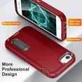 thumbnail image 4 of for iPhone SE Case 2022/2020, iPhone 7/8 Phone Case with Built in Kickstand, Shockproof/Dustproof/Drop Proof Military Grade Protective Cover for Apple iPhone SE/7/8 4.7"(Black/Red), 4 of 14
