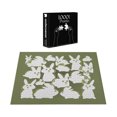 thumbnail image 5 of Ambesonne Bunny Jigsaw Puzzle Durable Cardboard, Funny Cartoon Easter Animal, 1000 pcs, Olive Green and White, 5 of 5