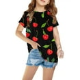 thumbnail image 2 of Sakmal Kids Clothes Under $5 For Girls And Boys Cute Crew Neck Graphic 3-14y Short Sleeve Boys And Girls Outfits, 2 of 5