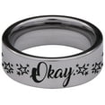 thumbnail image 4 of Okay (Fault in our Stars) Tungsten Carbide Ring, 4 of 9