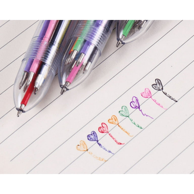 Heldig Multicolor Pens 10 Pack Retractable Ballpoint Pens - 8