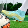 thumbnail image 5 of Zapatos de fútbol profesionales para hombres y mujeres, botas de entrenamiento de tobillo con picos largos, entrenamiento de hierba interior, partido ultraligero, venta al por mayor, 5 of 5