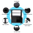 thumbnail image 2 of Ourlova Chariot AV Roulant avec Armoire Verrouillable Support pour Ordinateur Portable et Abattants Hauteur Réglable Chariot Utilitaire Mobile Poste de Travail avec Espace de Rangement Supplémentaire Barre d'Alimentation, 2 of 7
