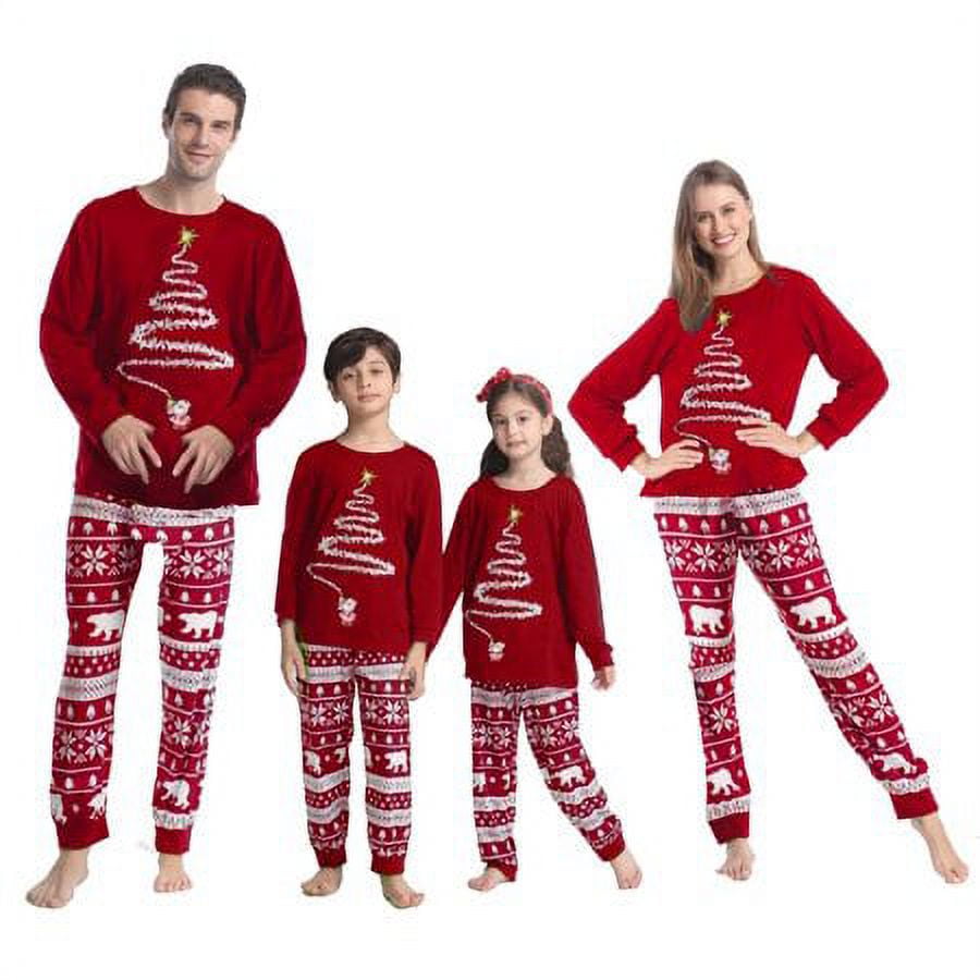 Matching Family Christmas Pajamas Set Adult Men Women Kids Sleepwear