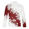 thumbnail image 4 of KeShDi Mens Quarter Zip Pullover Men's Christmas printed long sleeved lapel T-shirt top Multicolor XL, 4 of 5