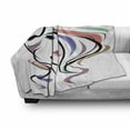 thumbnail image 3 of Hair Salon Soft Flannel Fleece Throw Blanket, Smokey Eye Make-up Lady with Colorful Wavy Hair Stripes and Curly Lines, Cozy Plush for Indoor and Outdoor Use, 60" x 80", Multicolor, by Ambesonne, 3 of 6