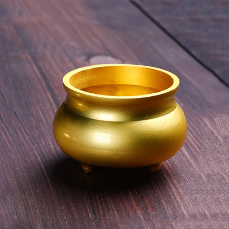 Mini Round Brass Jossstick Incense Burner Line Incenses Censer Home