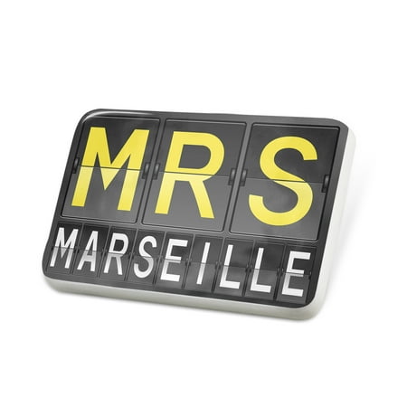 Porcelein Pin MRS Airport Code for Marseille Lapel Badge – NEONBLOND