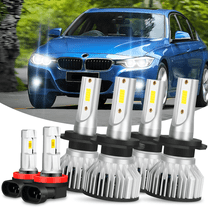 For 2007-2016 BMW 328i LED Headlight High Low Beam Fog Lamp 6pack Bulbs White
