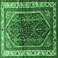 thumbnail image 1 of Ahgly Company Indoor Square Persian Emerald Green Traditional Area Rugs, 4' Square, 1 of 4