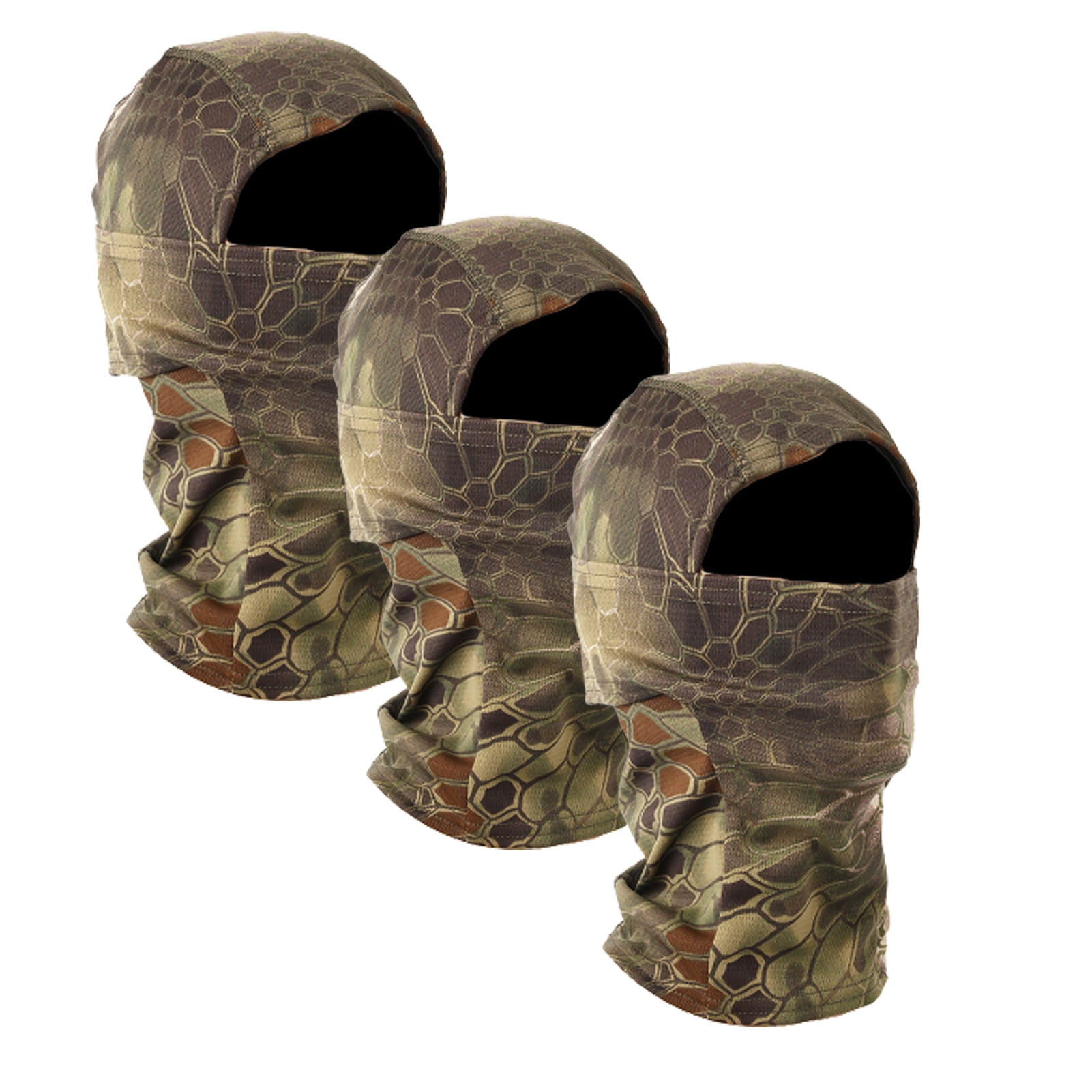 Bobasndm 3 Pack Balaclava Face Mask Camouflage Men Camo Balaclava Motorcycle Face Cover Hunting