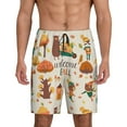 thumbnail image 2 of Daiia Autumn In The Forest Mens Woven Stretch Pajama Short,Short Pajama Pants-Small, 2 of 9