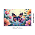 thumbnail image 1 of Colorful Floral and Butterfly Design Backdrop Banner Party Decorations Background for Garden Parties Outdoor Celebrations Photo Shoots Spring Events Festival Decor, 1 of 3