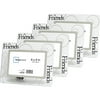 Glass Friends 4'' x 6'' Picture Frames, Set of 4