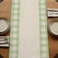 thumbnail image 5 of Retro Green Table Runner, Farmhouse Buffalo Plaid Vintage Beige Washable Cotton Linen Table Runners 72 Inches Long, Dresser Scarf Runner for Dining/Coffee/Kitchen/TV Stands/Cabinets 14''x72'', 5 of 9