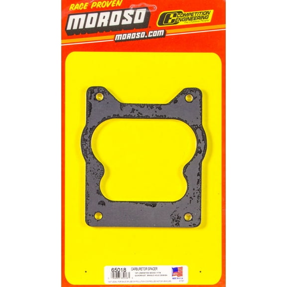 Moroso 65018 Carburetor Spacer - 1/2 Inch Height - Laminated Wood - Each