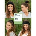 thumbnail image 5 of LinYooLi Wide Headbands for Women - Non-Slip Thick Boho Elastic Hair Bands, Stretchy Sweat Headbands for Workout, Running, and Work - 3 Pack, 5 of 6