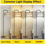 OUTON Boho Rattan Beige Lamp Shades for Floor Lamps, Easy Assembly Double Lampshades for Table Lamps & Bedside Lamps (1.65 Spider), 12.5 Top x12.5 Bottom x 7.5 High