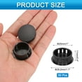 thumbnail image 2 of 50pcs Nylon Plastic Hole Plugs, 1"(25mm) Round Drill Screw Hole Plugs Covers for Kitchen Cabinet Furniture Black, 2 of 7