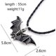 thumbnail image 2 of Gothic Bat Necklace for Men, Black Flying Bat Pendant Necklace, Retro Vampire Bat Necklace, Halloween Bat Necklace, Leather Cord, Punk Animal Pendants, 2 of 4