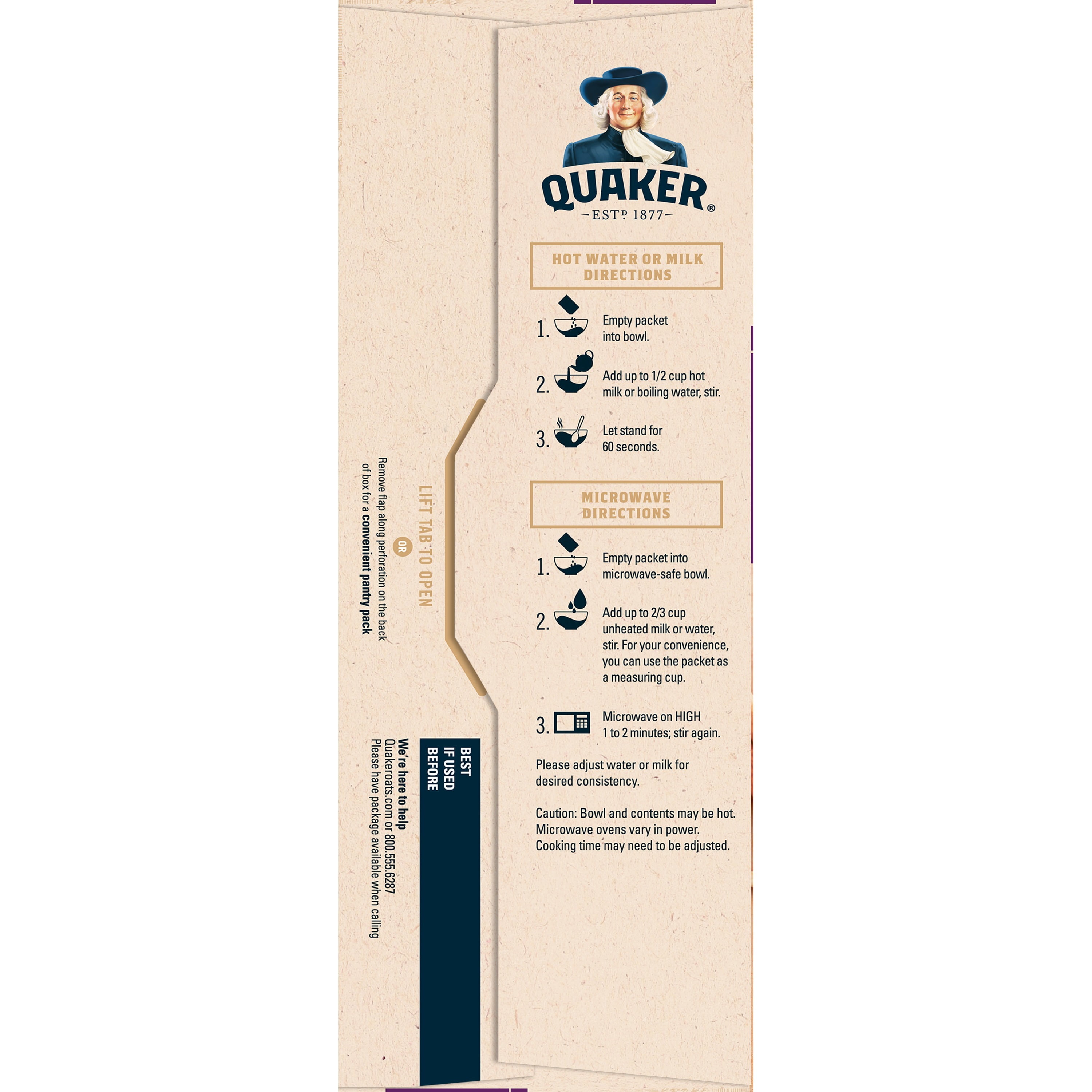 Quaker Instant Oatmeal Raisins & Spice 1.51 oz 10 Packets