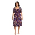 thumbnail image 3 of Terra & Sky Women's Plus Size Smocked Mesh Dress, 3 of 5