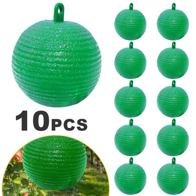 DQrwqpou Ball Fruit Fly Catcher 8 Cm Trampa Adhesiva para Atrapar Insectos Frutas (verde)