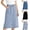 Light Blue, variant on Fancifize Summer Denim Skirts for Girls Casual Elasitc Waist A-Line Midi Skirts Kids Vacation Vintage Skirt