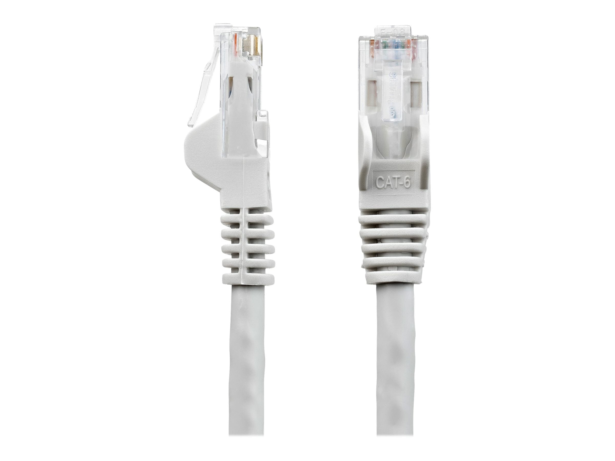StarTech 35ft CAT6 Ethernet Cable - Gray CAT 6 Gigabit Ethernet Wire -250Mhz 100W PoE RJ45 UTP Network Patch Cord Snagless with Strain Relief (N6PATCH35GR)