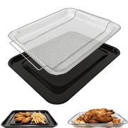 GCQ Air Fry Basket Tray Set for GE Oven, Replacement Parts for GE Appliances Range & Wall Oven PM48X120, 15” x 12” Tray Pan for Crispy Air Frying