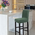 thumbnail image 1 of PiccoCasa Stretch Bar Stool Covers for Counter Short Back Chair Slipcovers Dark Cyan 1, 1 of 8