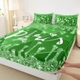 thumbnail image 2 of Manfei Paris Eiffel Tower Full Size Sheets, Green Diamond Sequin Print Bed Sheets, Romantic Princess Style Sheet Sets, Lightweight Room Decor, 4-Piece, 2 of 6
