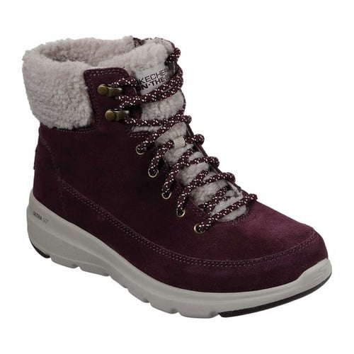 skechers lace up boots womens