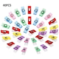 thumbnail image 1 of Cuadros Decorativos 40pcs Clip de plástico pequeño multifunción colorido Clips de hacha Abrazadera de carpeta de costura Tmvgtek embutido en tela, 1 of 7