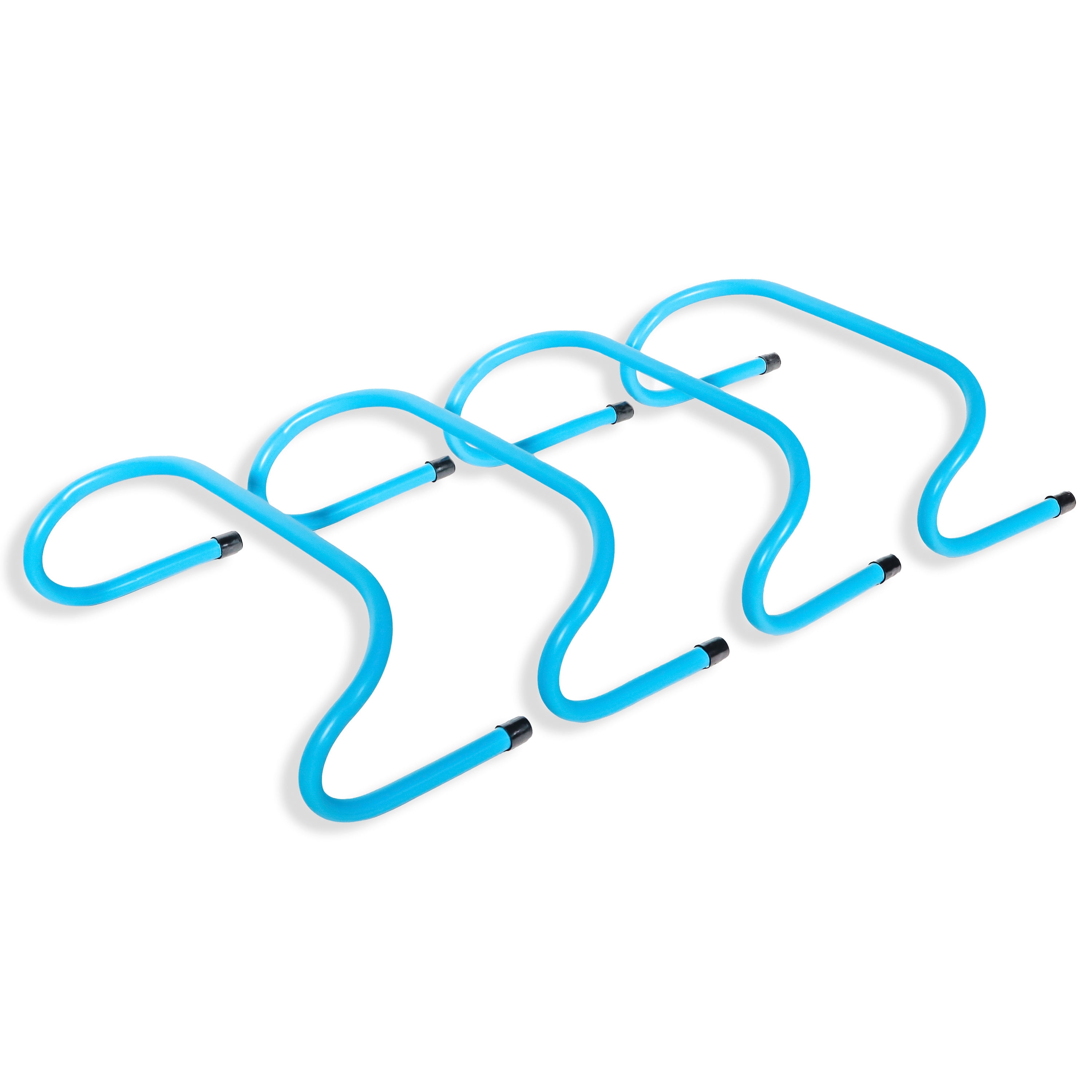 Trademark Innovations 6" Soccer Training Adjustable Agility Speed Training Hurdles (Pack of 4, Blue)