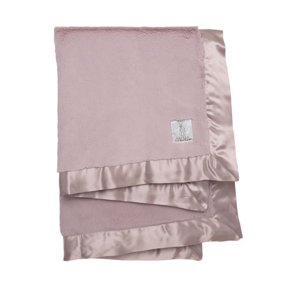Manta para bebé Little Giraffe Luxe 74 x 89 cm con ribete satinado