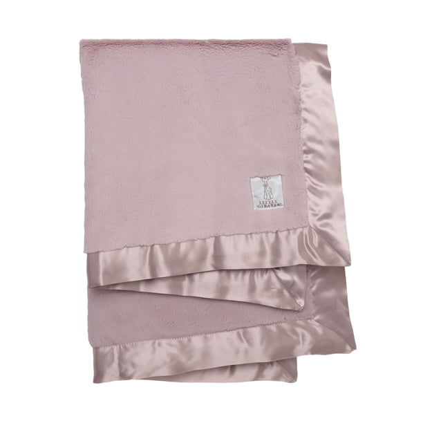 Manta para bebé Little Giraffe Luxe 74 x 89 cm con ribete satinado