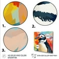 thumbnail image 3 of Designart "Pop Art Penguin Parade I" Animals Framed Wall Art - White Penguin Entryway Framed Wall Art Print, 3 of 6