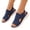 Blue, variant on KEVCHE Womens Slip in Sandals, Comfortable Orthopedic Sandals with Arch Support , Walking Sport Athletic Sandals ,Open Toe Slip On Plantar Fasciitis Platform Dress Sandal