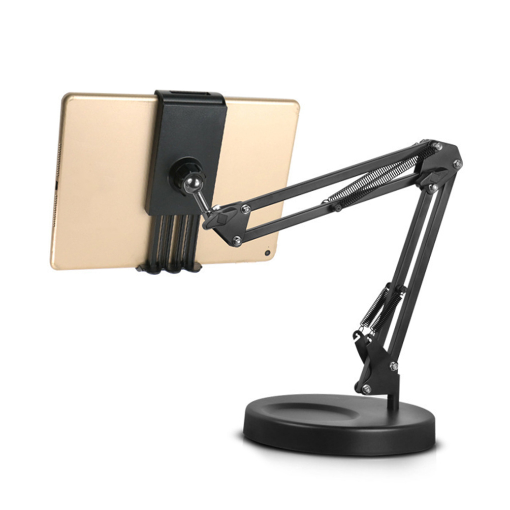 Pretyzoom Rotatable Suspension Arm Bracket Stand for Phone with Flexible Arm and Clip Holder