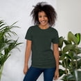 thumbnail image 2 of Flag Shirt with Paw Print, Paw Print Shirt, Pet Lover Shirt, Back Side Thin Line Shirt, Cat Paw Shirt, Veterinarian Shirt, Short Sleeve Tee (Heather Forest, S), 2 of 2