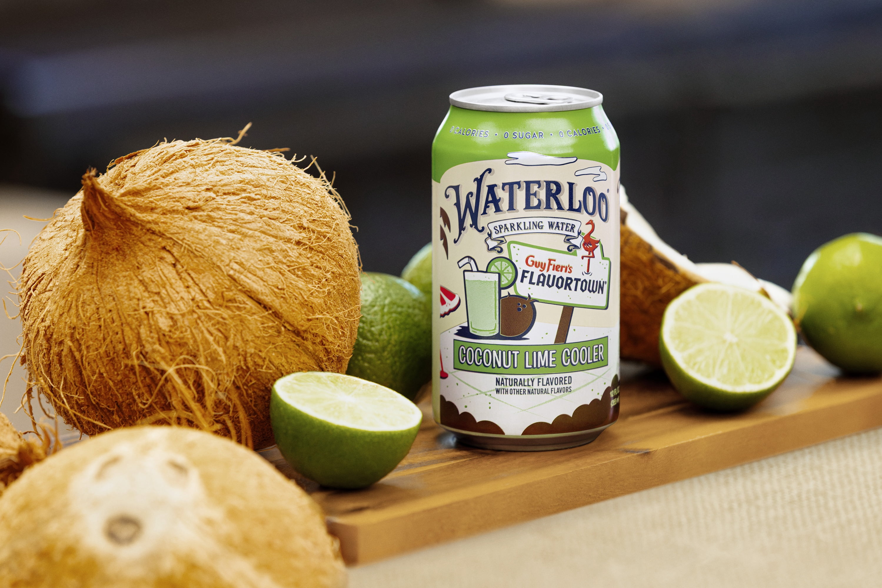 Waterloo Sparkling Water, Coconut Lime Cooler, 12 fl oz, 12 Pack Cans