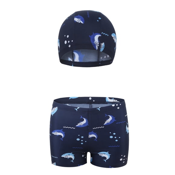 Odeerbi 7-16 Años Pantalones de Baño de Playa de Niños Con Conjunto de Gorra de Baño Pantalones de Baño de Secado Rápido Pantalones Cortos de Baño de Moda Conjunto de Dos Piezas